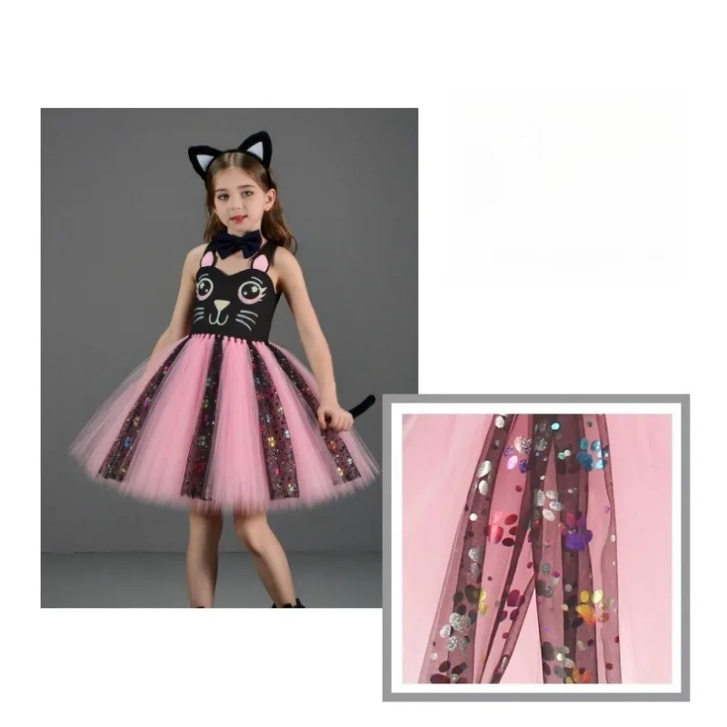 Dance Tutu Dress StageTheeper Performance Costume Halloween Outfit Fairy Floral Formal Gown For Party Pageant Flowy Evening Wear