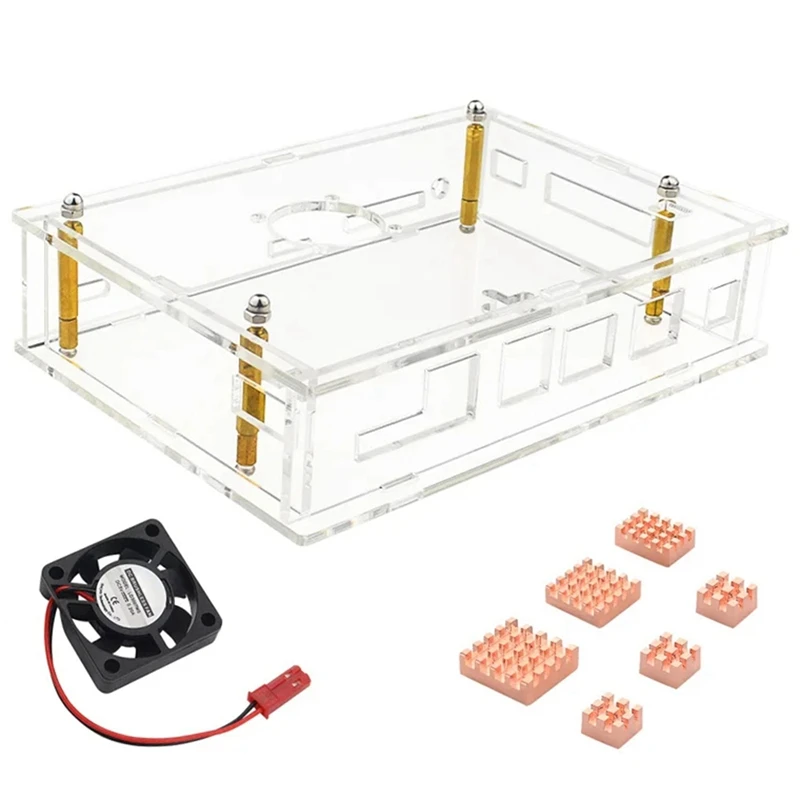 

For Banana Pi BPI-F3 Acrylic Case Transparent Shell Protective Box Optional Cooling Fan Development Board