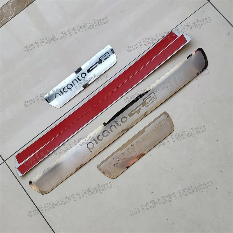 For Kia Picanto GT X line 2015 2016 2017 2018 2019 2020 2021 Stainless Steel Door Sill Scuff Plates cover Trim Car Accessories