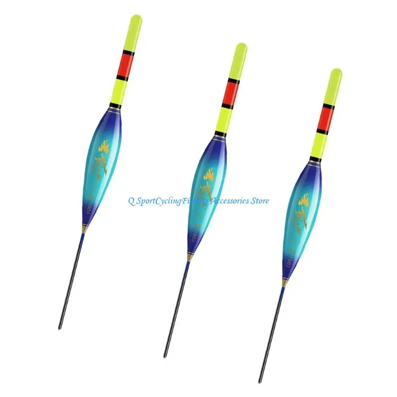  3Pcs Highly Sensitive Fishing Slippery Float Lighted Slip Bobbers Fishing Float