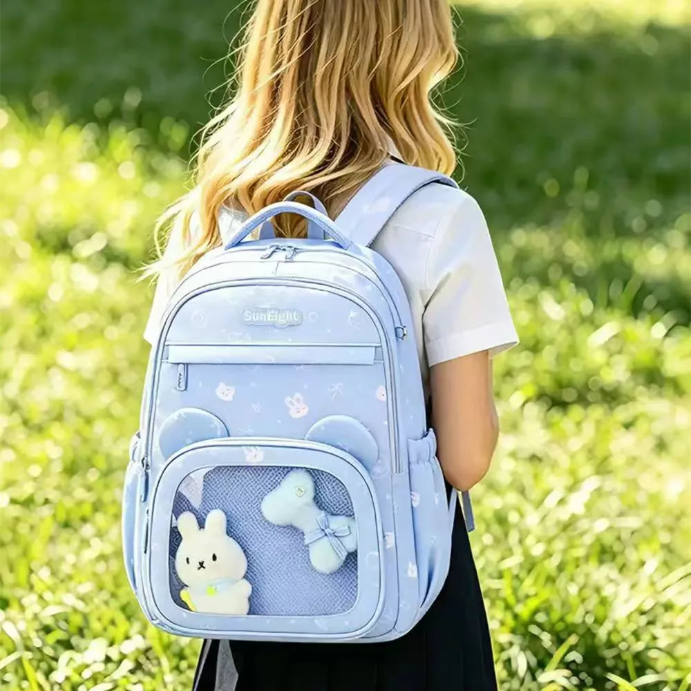 サンエイト新スクールバッグ-女子小学生・中学生用-ショルダー整形外科バックパック-防水-軽量