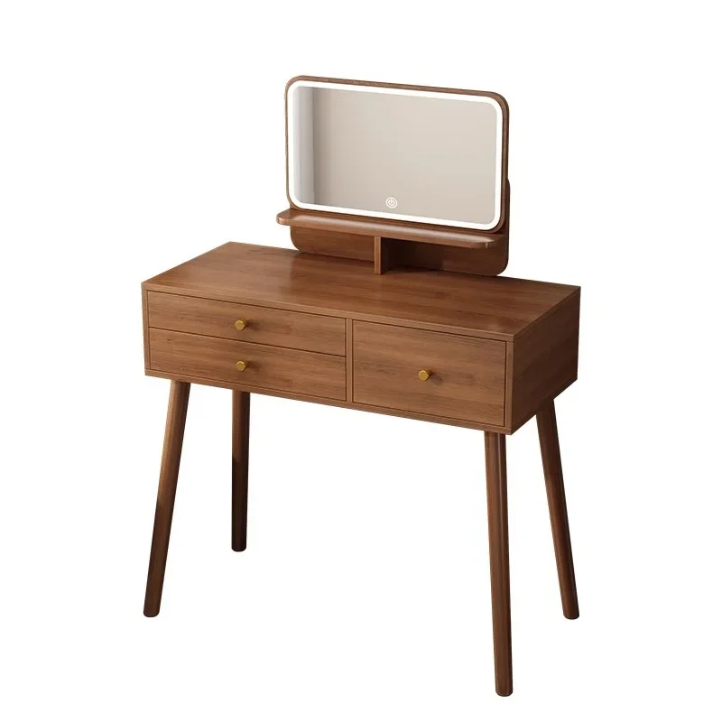 Commodes rétro minimalistes pour chambre à coucher, tables en élasthanne avec miroir, chaise, commode de maquillage, vanité, meubles de chambre