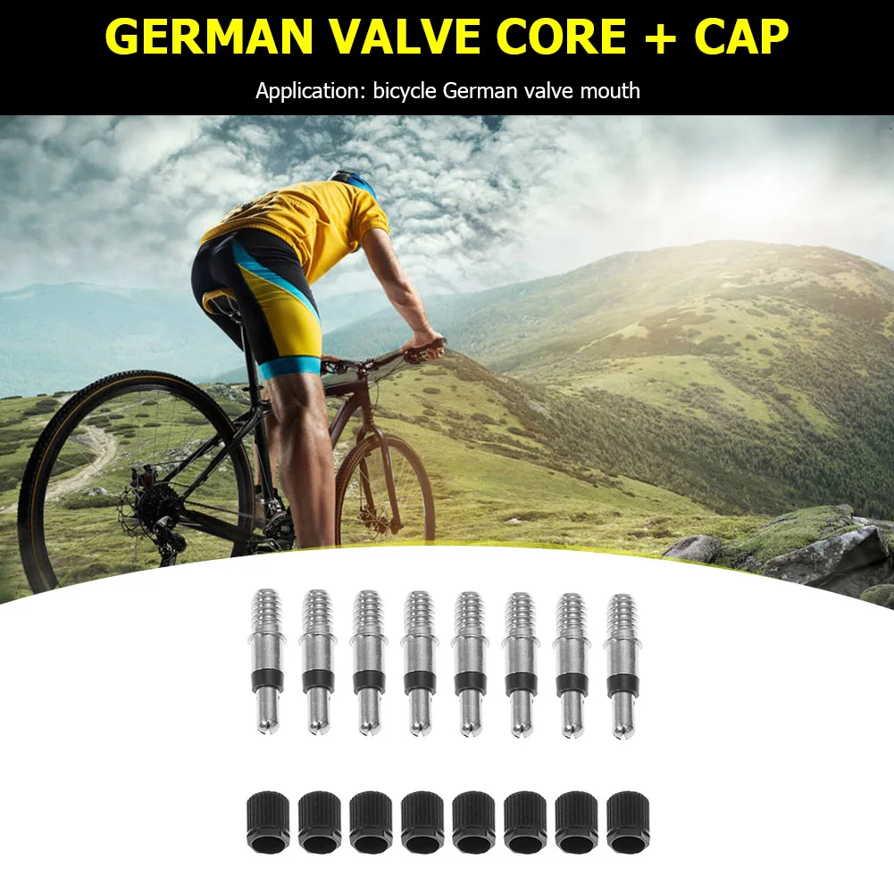 8-80pcs Dunlop Woods Valve Cores Convenient Replace Bicycle Accessories with Caps for Bike Inner Tube For Car Truck Trailer