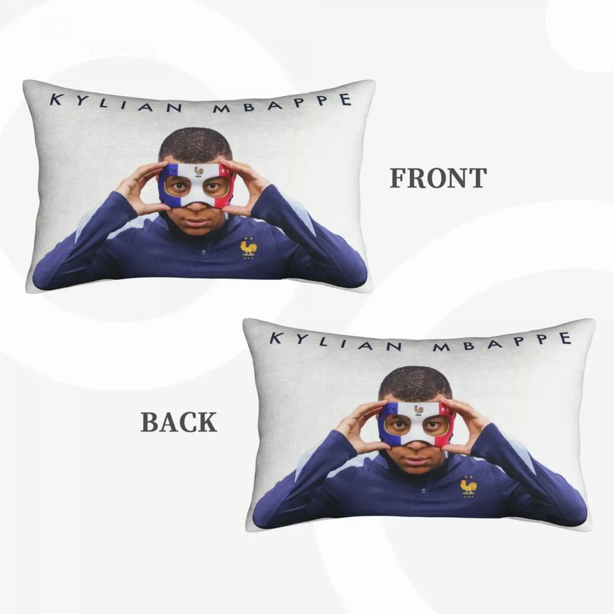 Football KM M-Mbappes Pillowcases Reversible Bedding for Kid Adult Soccer Double Sided Pillow Covers For Bedroom