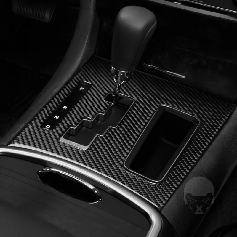For Chrysler 300 300C 2011 2012 2013 2014 Real Soft Carbon Fiber Sticker LHD RHD Car Central Control Gear Panel Accessories