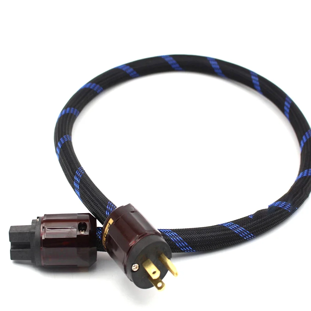 OFC 구리 하이파이 오디오 전원 케이블, US 플러그 AC 전원 코드, 앰프 CD 플레이어 튜브 앰프용