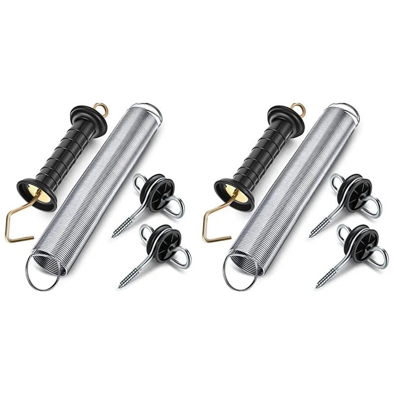 A96T 8 個電気柵ゲートハンドルキット電気柵ゲートキットアンカースプリングゲートハンドルキット