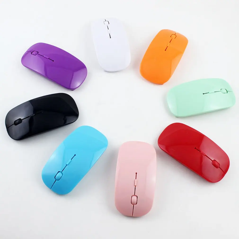 Wireless Rechargeable Mouse for Laptop Computer PC Slim Mini Noiseless Cordless Mouse 2.4G Mice for Home Office