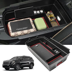 For 2018-2024 GMC Terrain Center Console Armrest Storage Box Tray Secondary Center Console Organizer Insert Car ABS Accessories