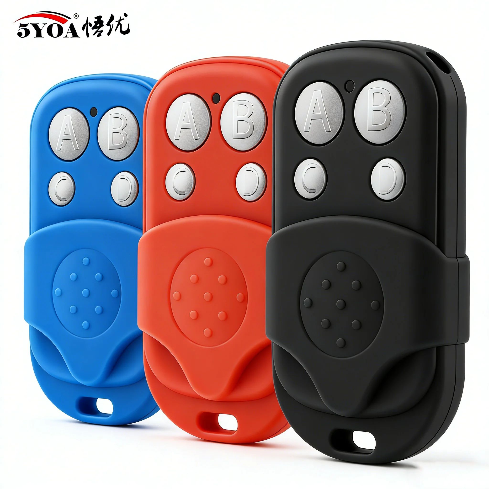 5YOA Metal Push Button Remote Control Transmitter ABCD Lock Unlock 4Button 433MHz Universal 4 Buttons Garage Door Opener Remote