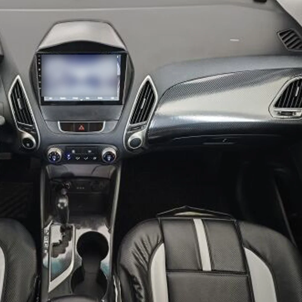 Carbon Fiber Interior car Sticker For Hyundai Tucson IX35 2010-2017 Central Console Gear Shift Panel Door Handle Cover Trim