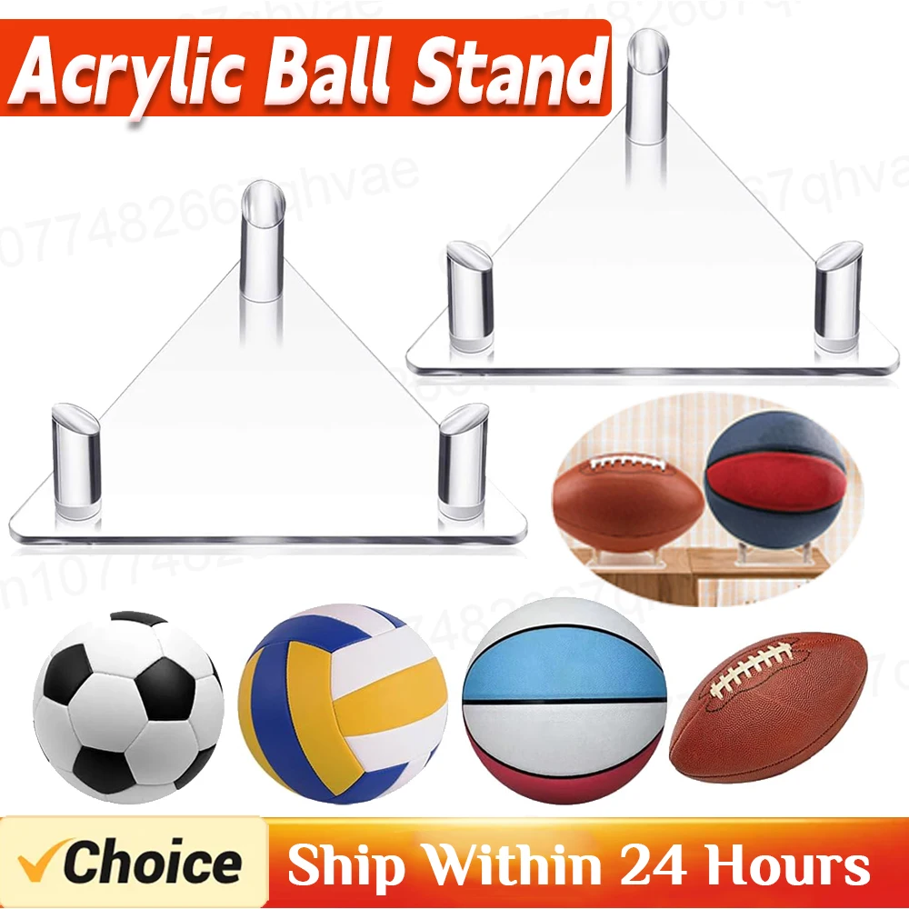 1-5Pcs Acrylic Ball Stand Display Holder Transparent Sports Ball Storage Rack For Football Basketball Volleyball Soccer