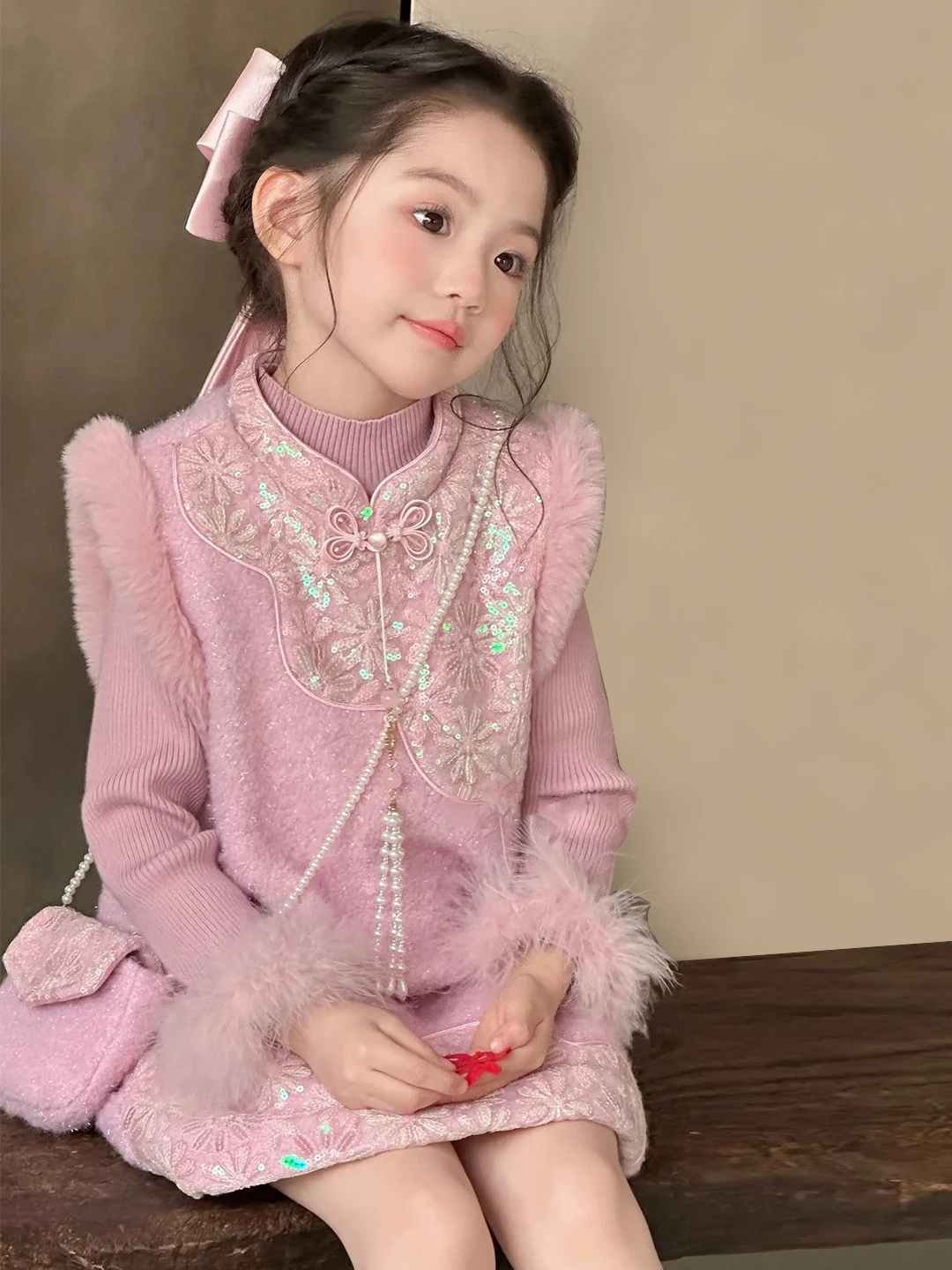 

Жилет Princ Sle Fce на подкладке Dr, новогодняя церемония одного года, сверкающая юбка с пайетками, традиционная юбка для девочек...