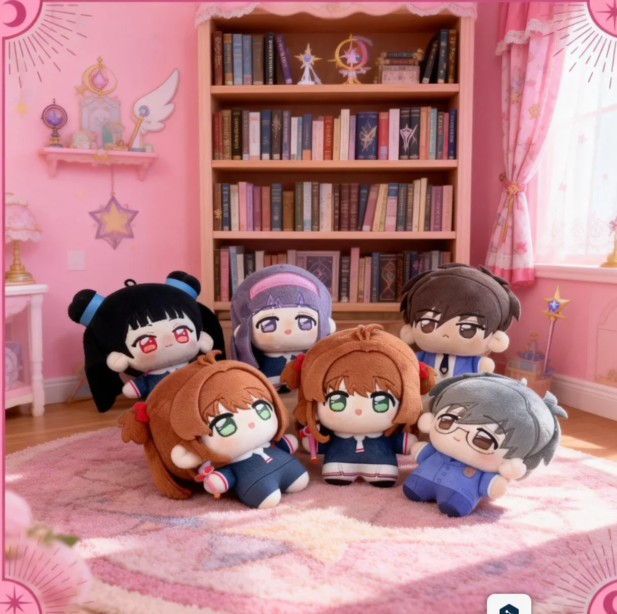 

10CM Sakura Kinomoto Tomooyo Daidouji Cardcaptor Sakura Attribute Cotton Doll Peripheral Plush Decorative Backpack Pendant Gift