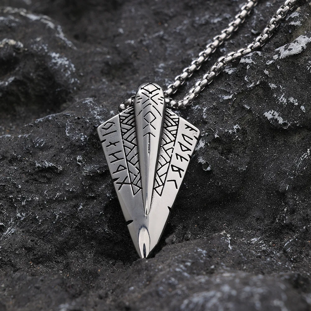

Fashion Retro Viking Rune Spear Pendant for Women Charm Nordic Stainless Steel Men Necklace Popular Valentine's Day Gift Jewelry