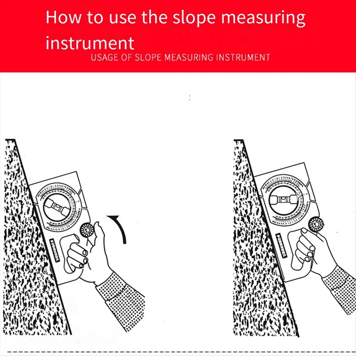A008 Engineering Inclinometer, Universal Slope Measuring Scale, Multifunctional Goniometer Instrument Measuring Tool A