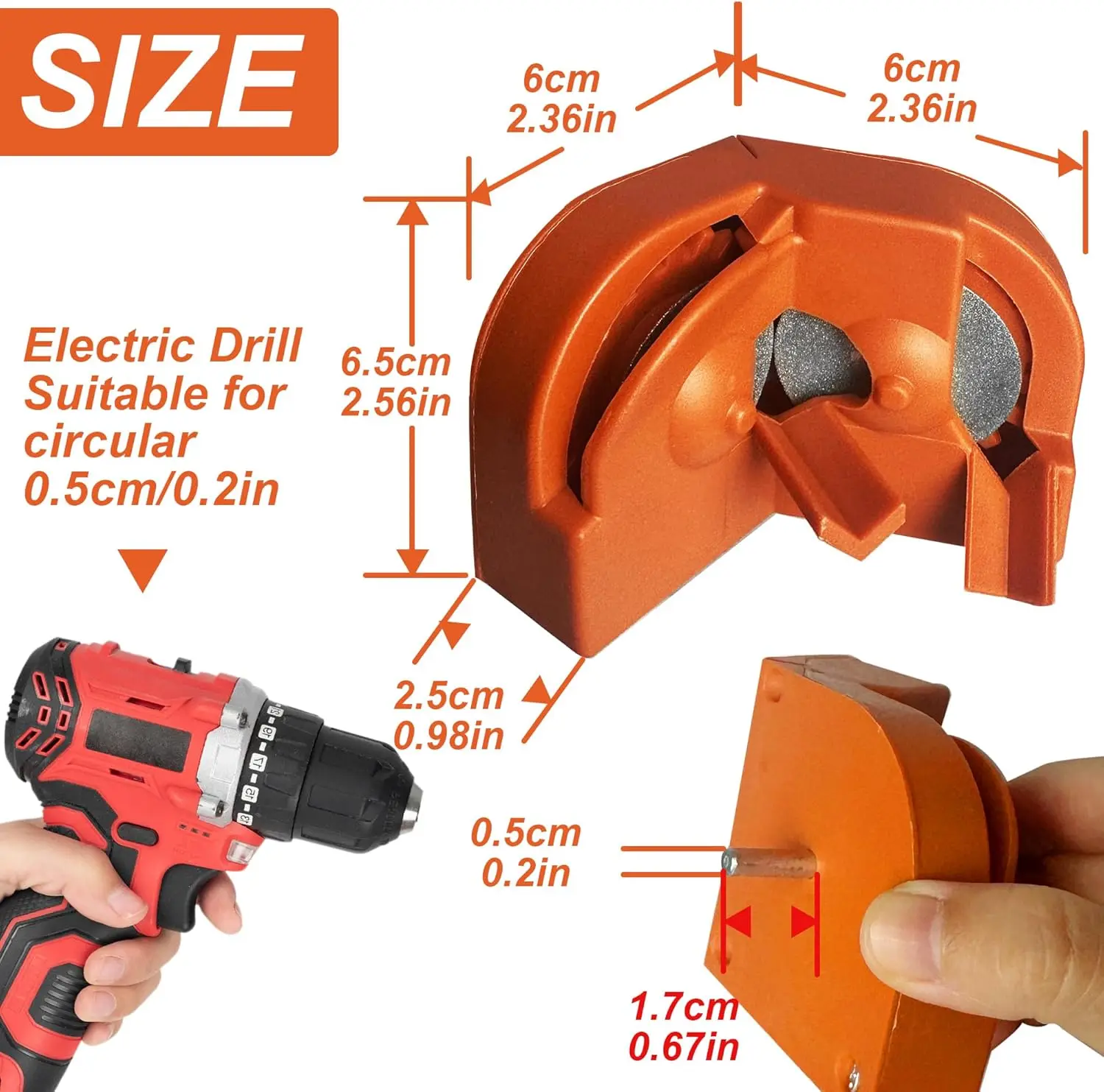 Drill Bit Sharpener Multipurpose Grinding, Electric Impact Drill Knife Sharpener ,Disposable Double-sided Polishing for All Bits