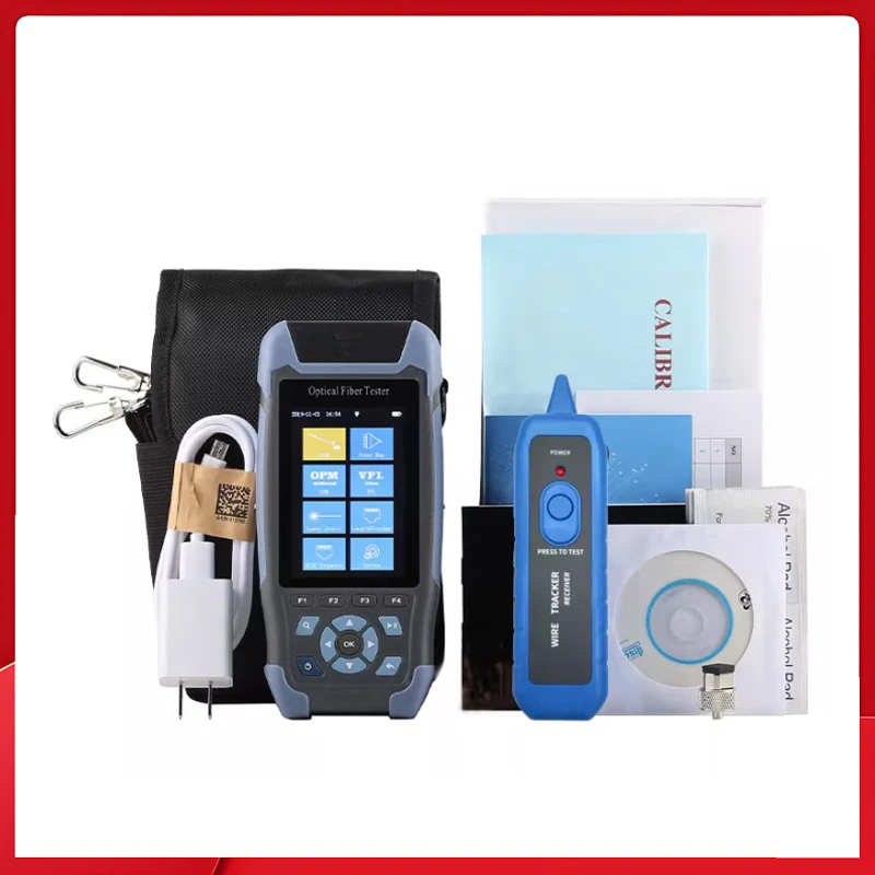 NK3200d Mini OTDR Optical Time Domain Reflectometer APC/UPC 64KM VFL OPM Event Map RJ45 Cable Tracer for Fiber Optic Testing
