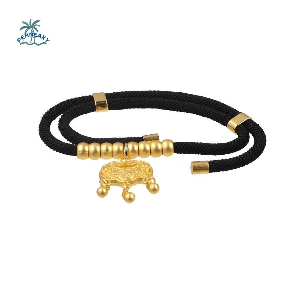 Traditional Pet Weave Longevity Golden Lock Chinese Style Adjustable Handmade Cat Collar Hand Knit Cat Collar Alloy/Polyester