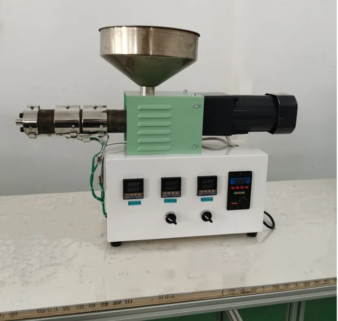 SJ25 Experimental Single Screw Extruder PE, PVC Plastic Rattan Desktop Laboratory Extruder