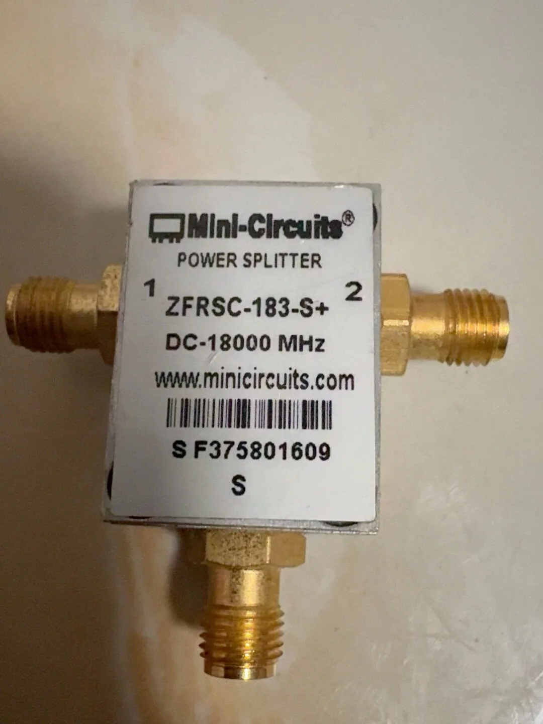 Coaxial Power Splitter Combiner ZFRSC-183-S+， 18G