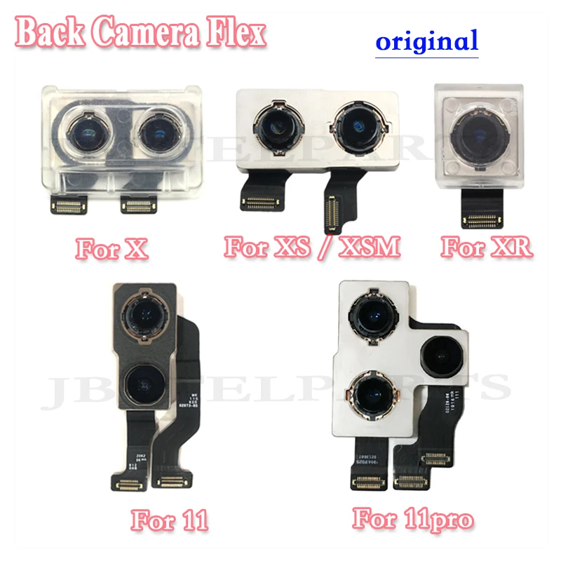 الكاميرا الخلفية الرئيسية آيفون 4 5s 5c SE 2020 6 6S 7 8 Plus الكاميرا الخلفية مع كابل مرن مواجهة قطع الغيار التي تم اختبارها