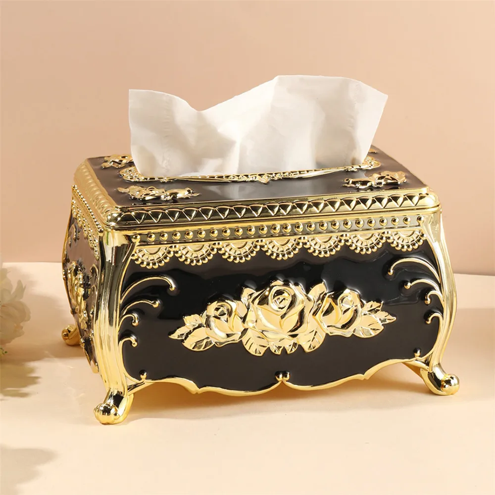 European style acrylic tissue box luxury KTV hotel tissue box tissue rack desk accessories home office bar desktop tissue