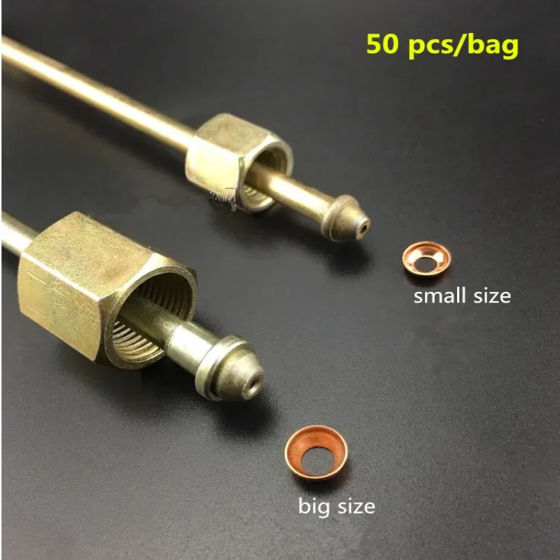 

50 pcs high pressure pipe nest copper pad cone gasket for high pressure oil tube anti oil leaking gasket