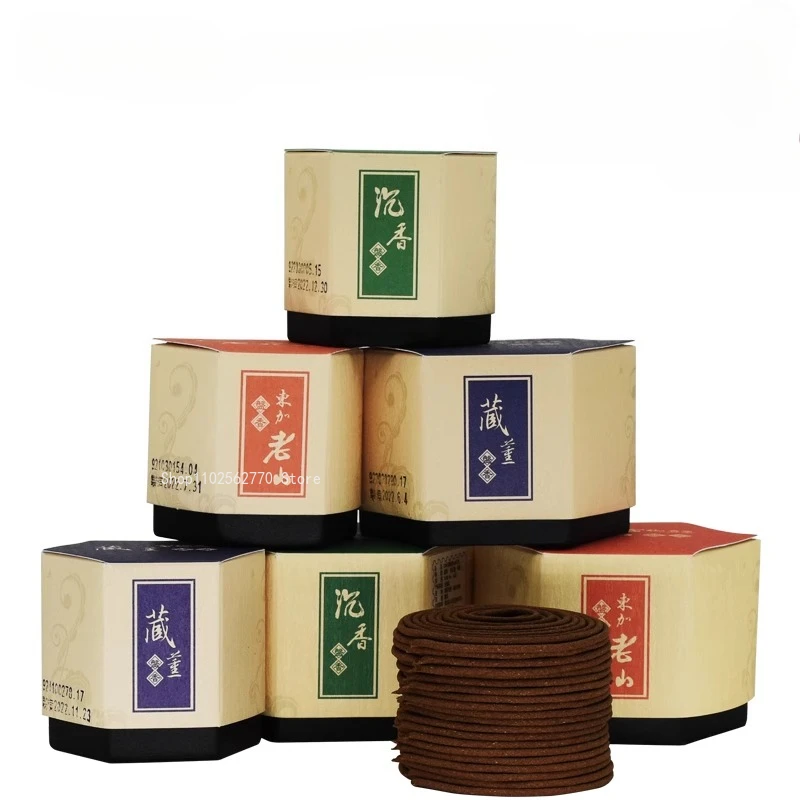 1.5 /3.5 Hours Natural Coil Incense Agilawood/Tibetan Incense/Sandalwood Worship and Sacrifice Temples indoor Purifying The Air