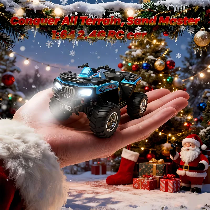 1:64 スケール RC オフロードビーチバイク車両 頑丈な合金ボディ、スマートフォンアプリタッチスクリーンコントロール 2.4G