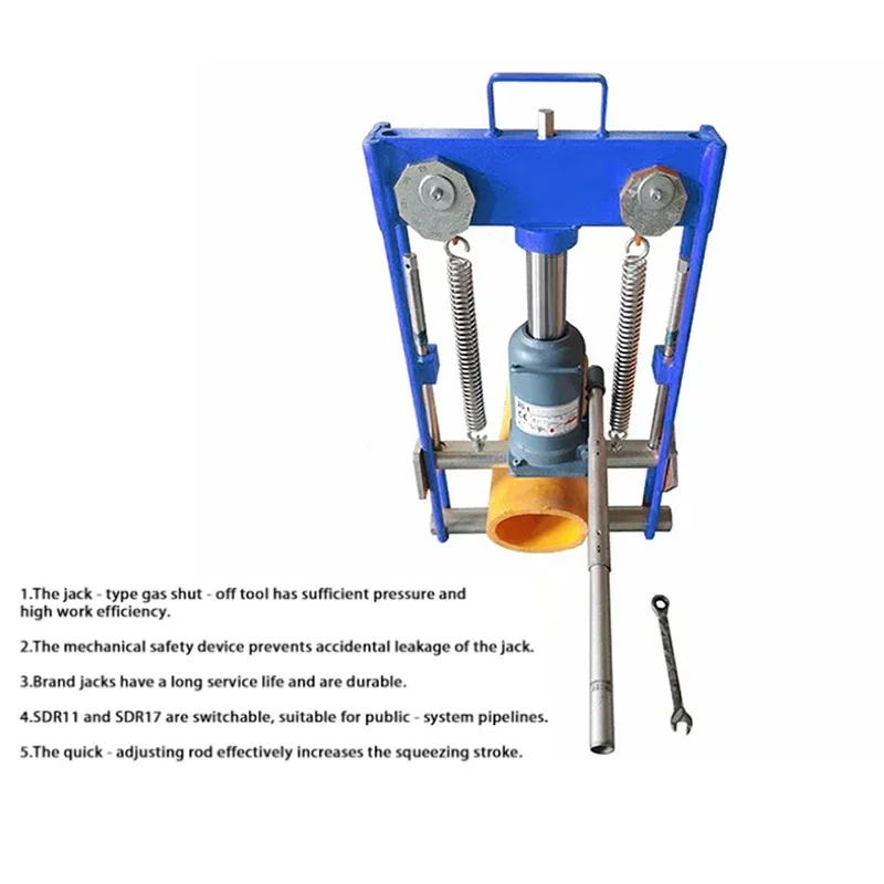 63 - 160 Pipe Squeezer Hydraulic - Driven Gas Cut - off Clamp for Natural Gas PE Pipes Water Pipe Stopper Tool