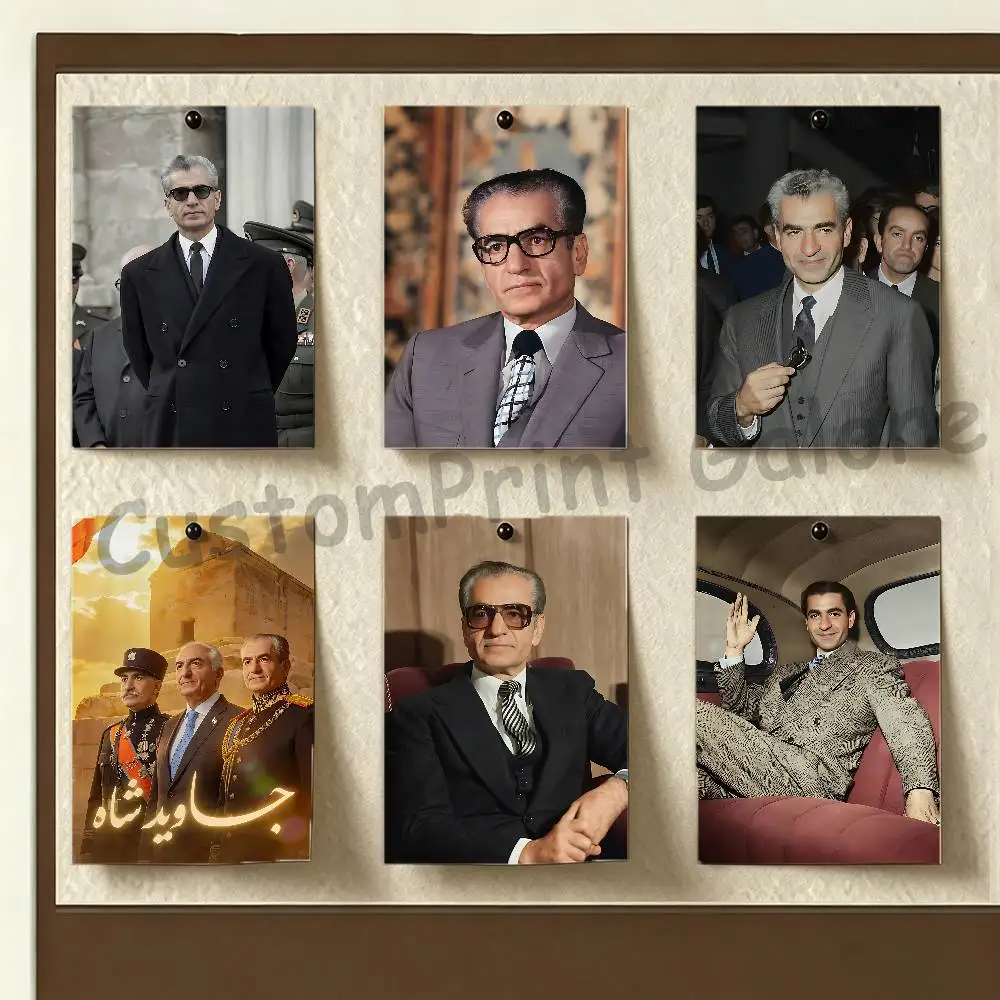 M-Mohammad R-Reza S-Shah Trendy INS Style Poster Sticker Fashion Aesthetic Art Print for Dorm Home Wall Decoration
