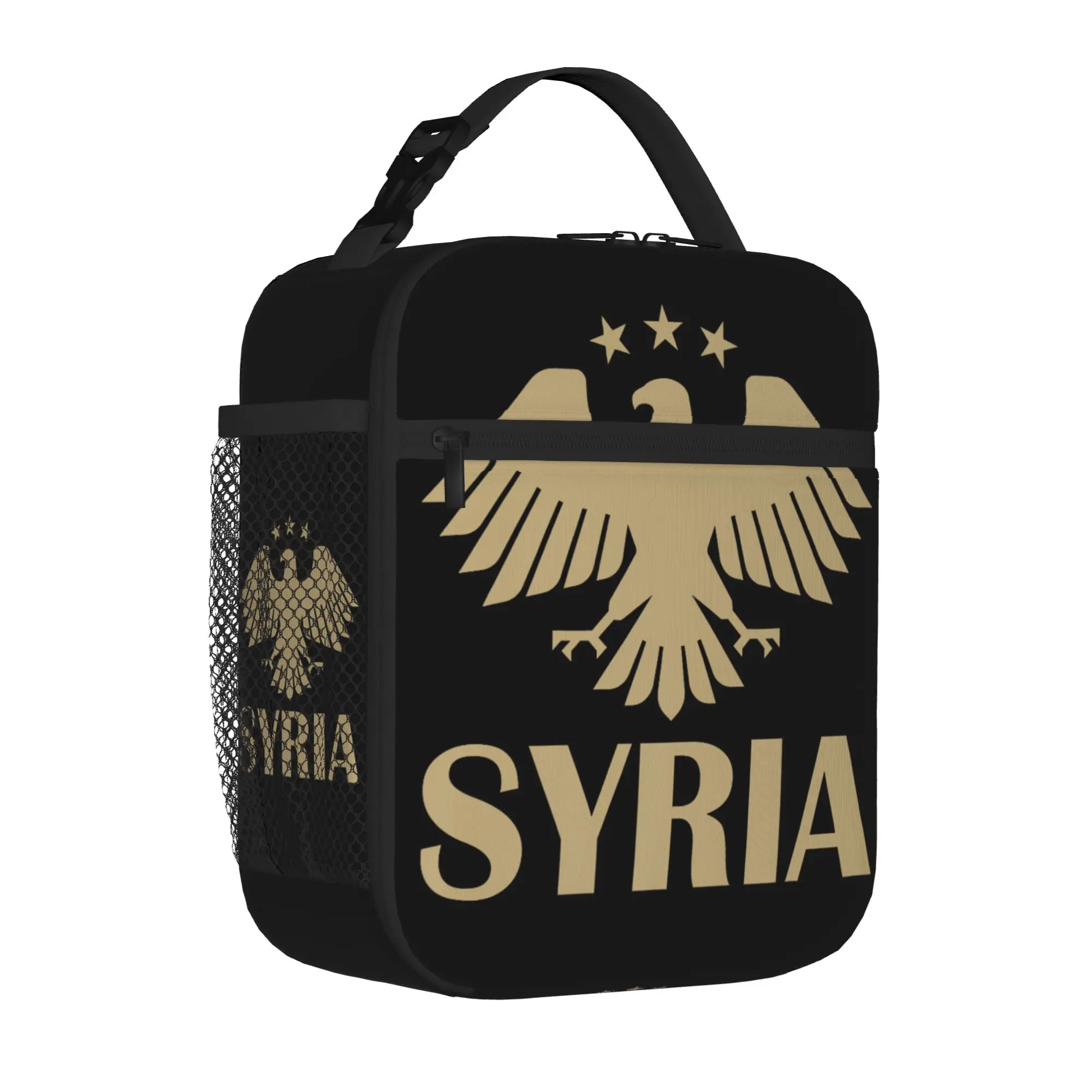 Eagle of Syria 2025 Symbol Thermal Insulated Lunch Bags Syrian Proud Portable Bento Box Men Women Thermal Cooler Lunch Boxes