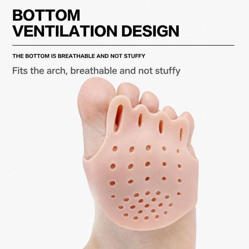 1pair New Silicone Bunion Corrector Shock Absorbing Thickened Forefoot Pads Breathable Orthopedic Braces Foot Care