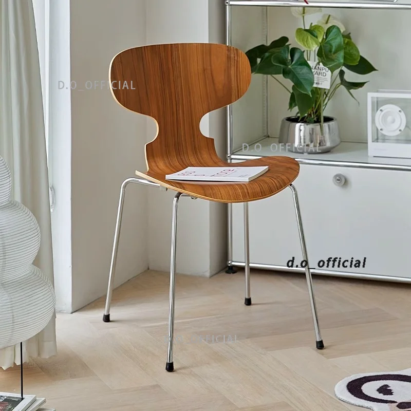 Nordic Ants Dining Chair, Minimalist Luxury Home Restaurant Table Chair, Mid-century INS Style Backrest Coffee Chair