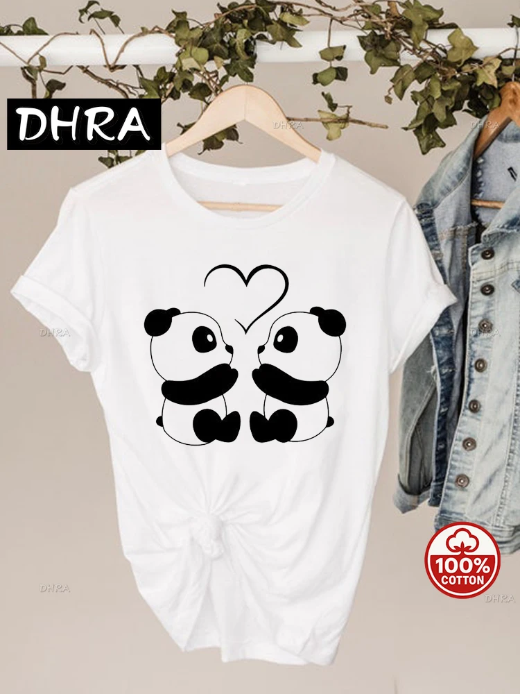 ألوان مائية الحب القلب الحلو موضة قصيرة الأكمام طباعة تي شيرت ملابس الصيف أعلى الجرافيك تي شيرت ملابس حريمي الحد الأدنى #2