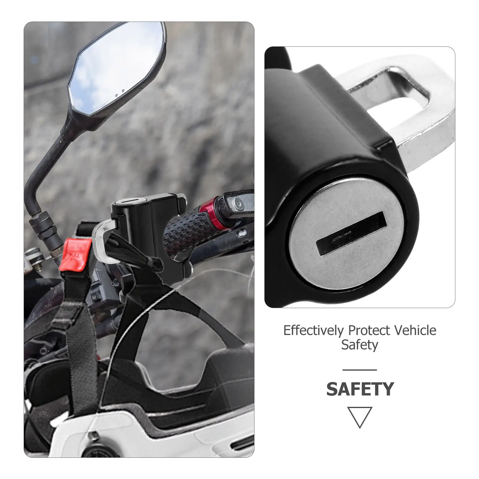 1Set Lock Motorbike Electric Scooter Fixing Anti Theft Tamper Proof Security Lock Handlebar Mount Hook
