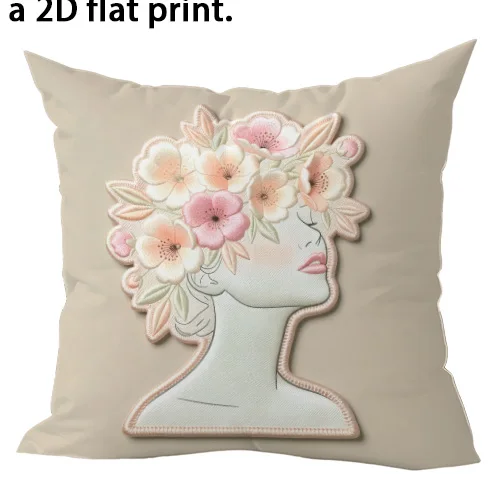 Exquisite Floral and Leaf Patterned Double-sided Printed pillow cover Short plush Suitable living room sofas throw cushion cover