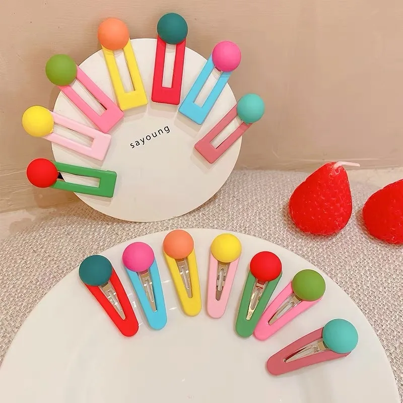 New Cute Sweet Colorful Candy Bean Hair Clips for Girls - Vibrant BB Barrettes, Kids' Bangs Side Clips in a Box, Adorable Gift image 3