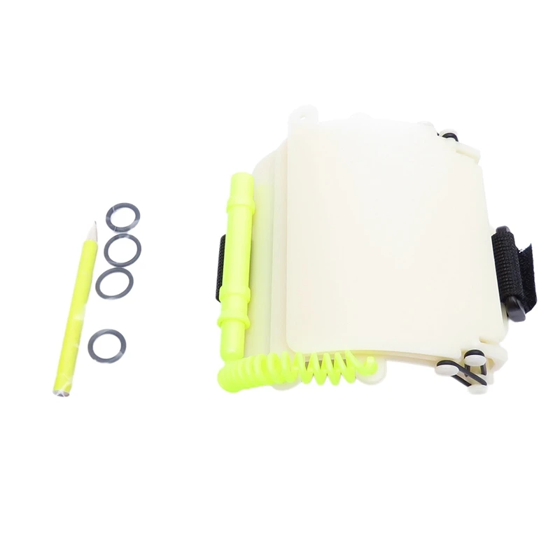 

ABZG-Luminous Underwater Triple Scuba Diving Wrist Writing Board With Pencil Arm 3 Panels Write Board