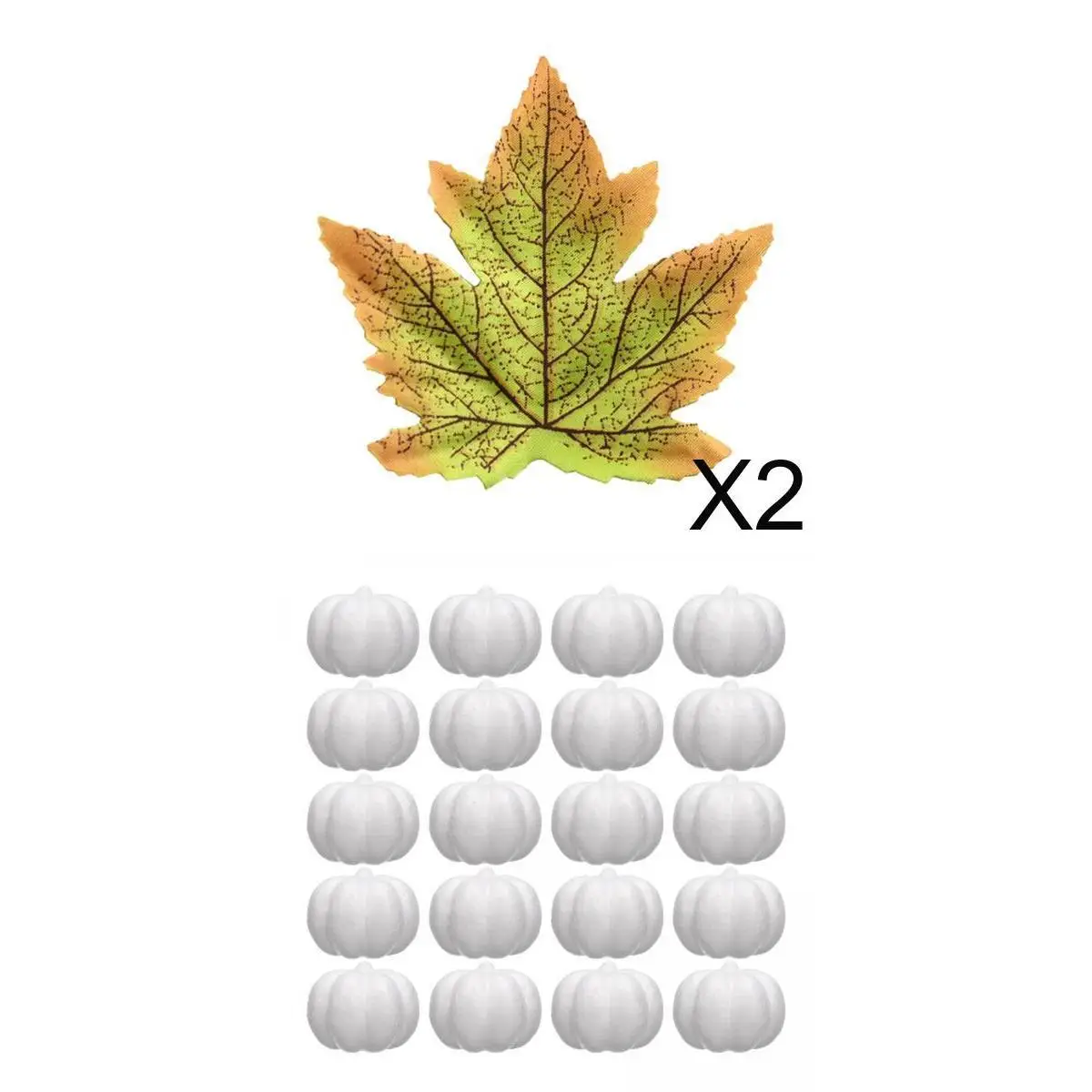 

Белые пенопластовые тыквы для поделок, искусственные тыквы из полистирола и искусственные кленовые листья для праздничного декора дома и вечеринок