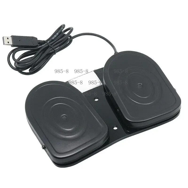Metal Dual USB Foot Pedal Switch Programmable Controller, Foot Operated Keyboard Mouse Simulator For Game Video Editing