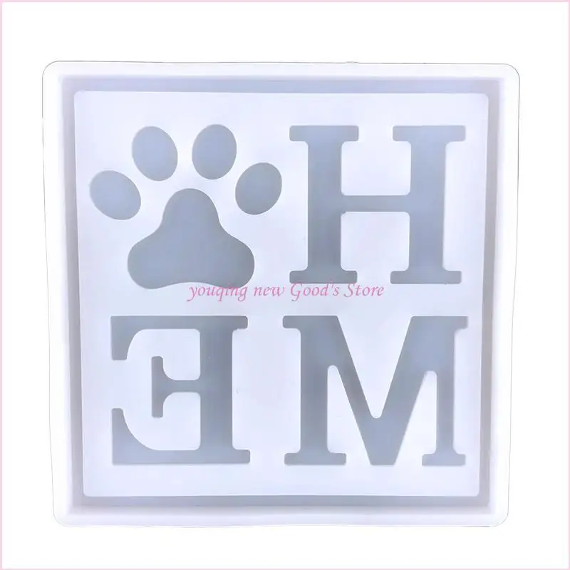 

57QA бирка для собак, полимерная глина, смола, формы для подставок, силиконовая форма для эпоксидного литья, коврик для чашки