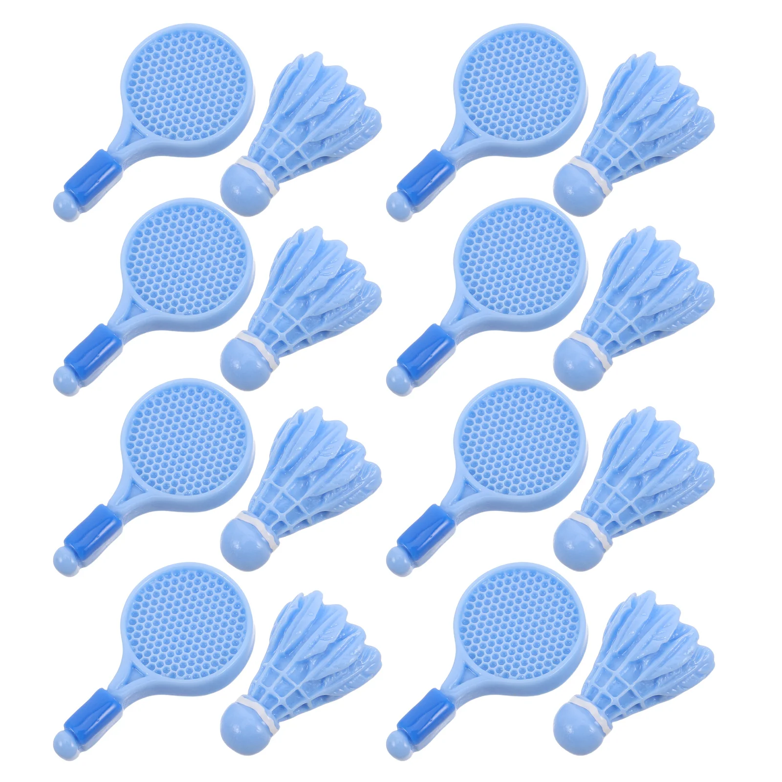 Accessoires de badminton, raquettes miniatures, volants, jeu amusant pour enfants, décoration de bureau et de maison, équipement de sport, 10 ensembles