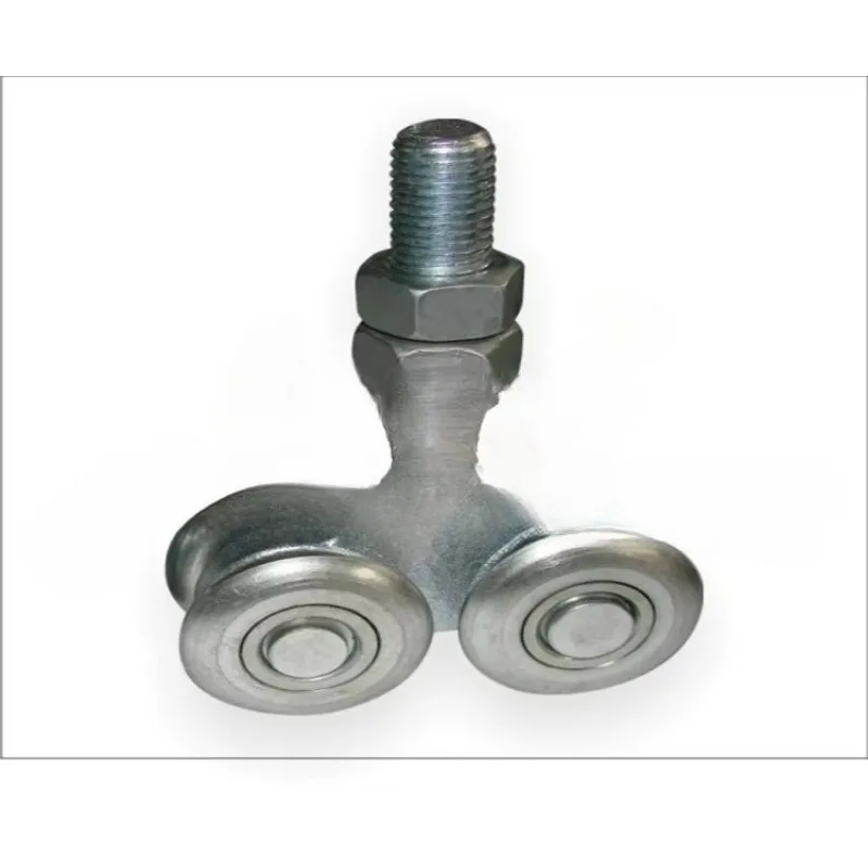 

Hotel with modern double steel wheel rail silver sliding track roller barn door trolley wheel suspension trolley