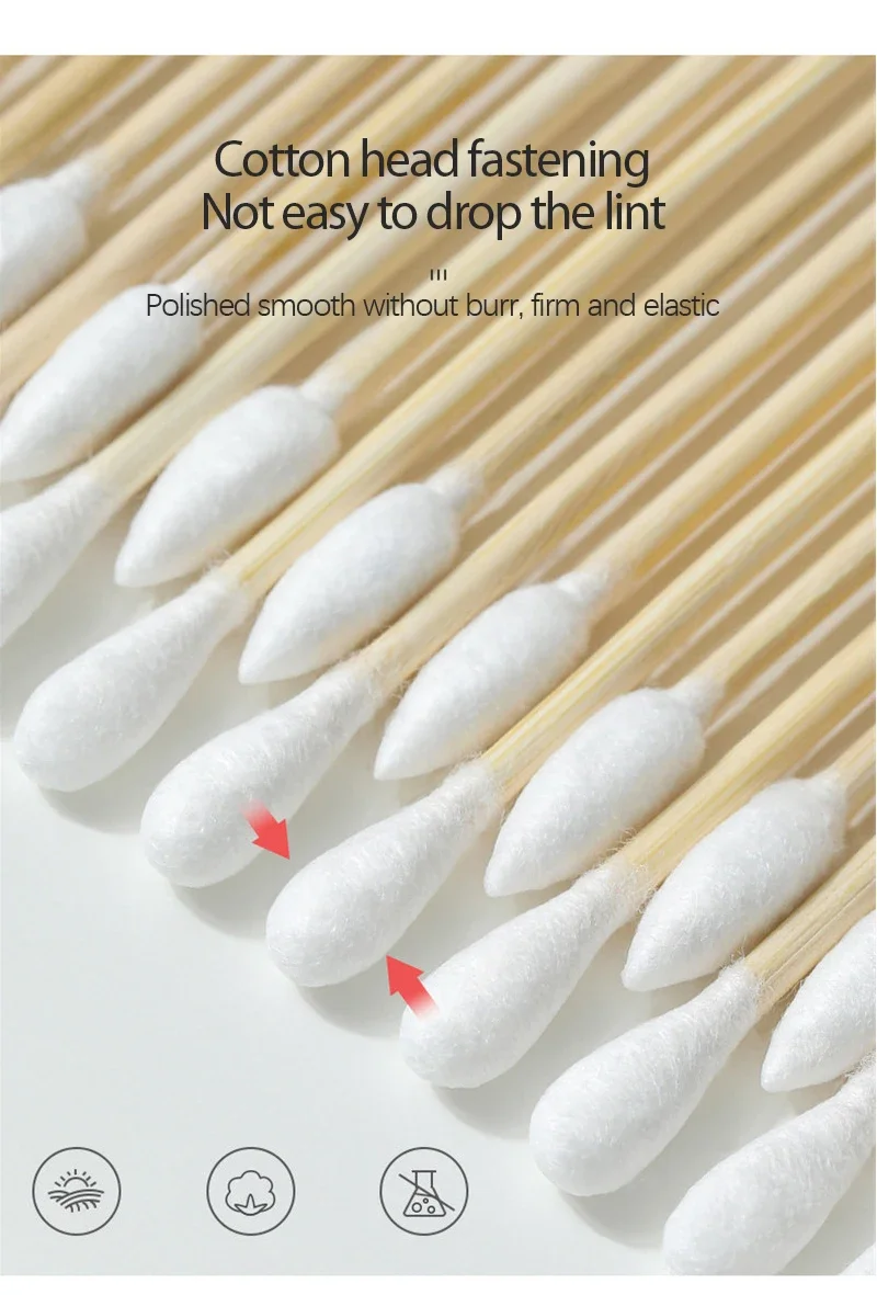 Cotton Swab Durable Multipurpose Security Convenient Gentle Disposable Cotton Bud Bamboo Cotton Swab Ear Cleaning Innovation