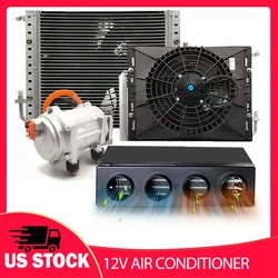 Treeligo 12V 24V Heat and Cool Electric Automotive Air Conditioner New Energy Parking AC For Tractor Truck Camper Van Caravans