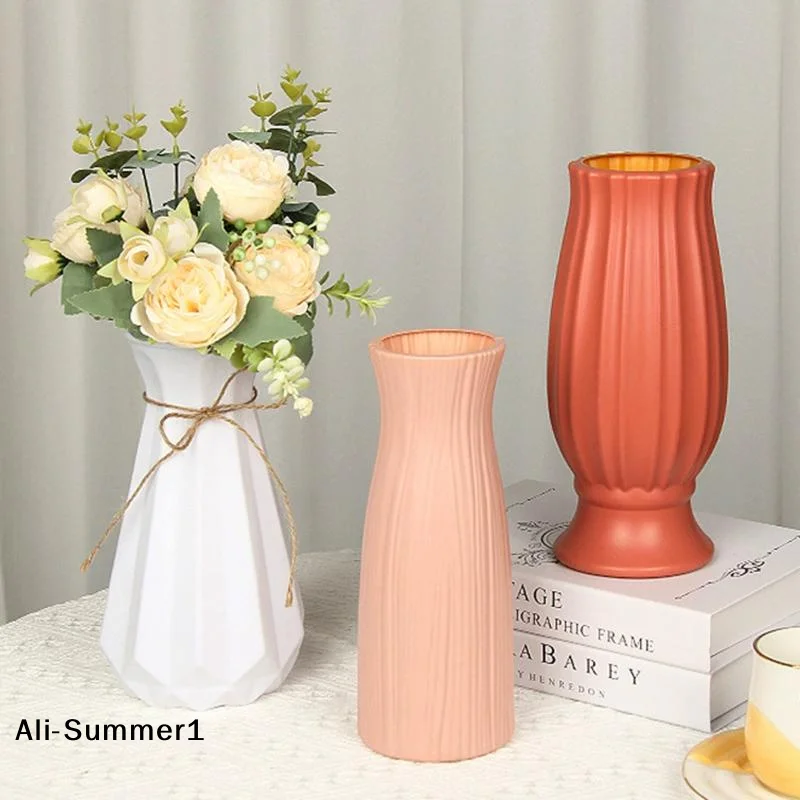 PP Imitation Ceramic Vases  Durable For Wedding Party Holiday Bonsai Plant Room Garden Decor