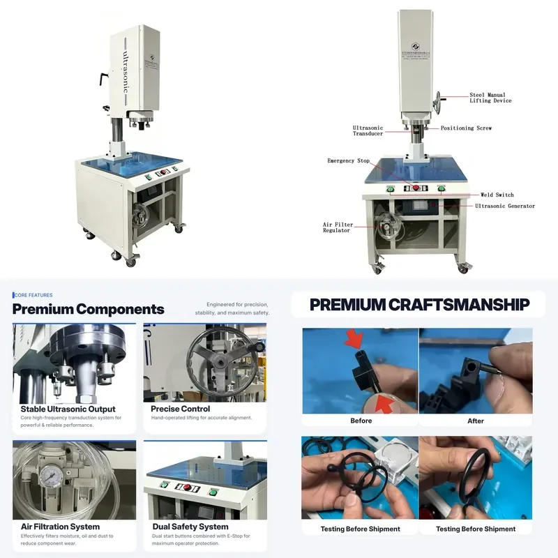 for 15kHz 4200W High Power Ultrasonic Plastic Welding Machine Suitable for ABS PP PVC PC Car Bumper Battery Box 220V 110V