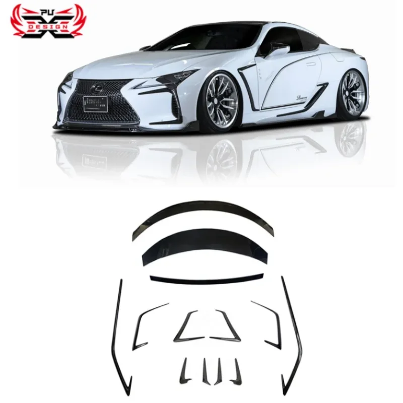 Dry Carbon Fiber Canards for Lexus LC500 LC500H Body Kit Front Bumper Front Canards Fender Door Decoration Spoiler